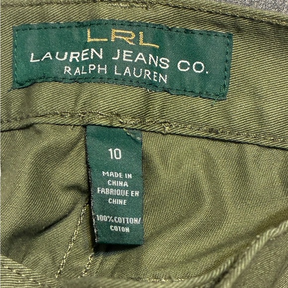 Lauren Ralph Lauren Classic Mid Calf Capri Pants Women’s Sz 10 Olive Green - Picture 13 of 15